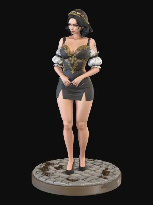 3D model for Snow White - Short Skirt