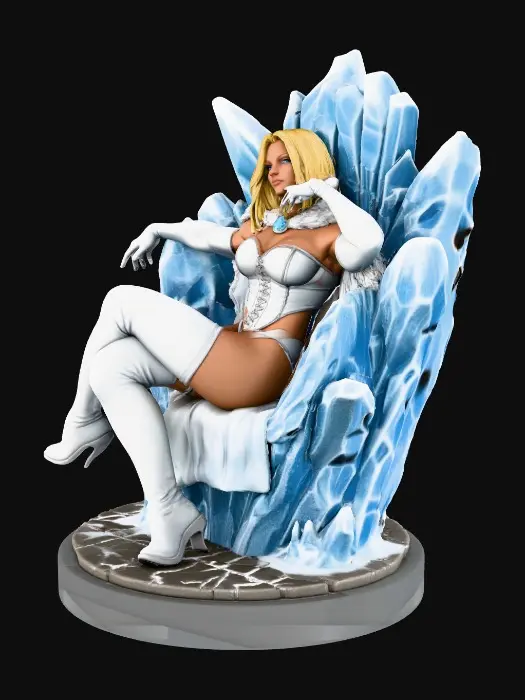 3D model for White Queen on Throne