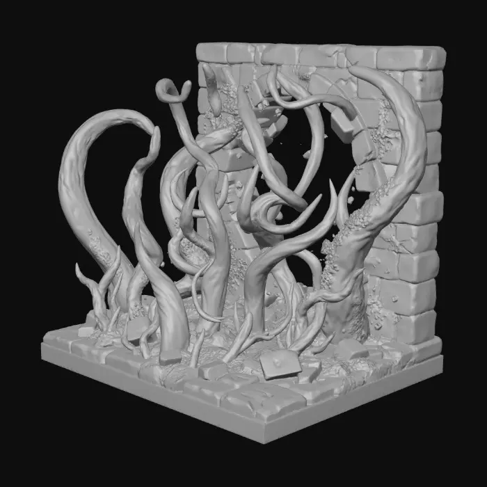 3D model for Tendrils Break Through Wall