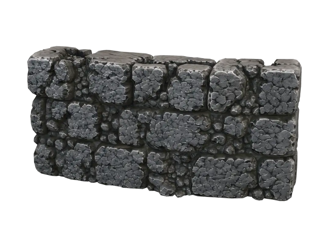 03crackedstone_25ptc longer - Basalt 3D model, vytvořený pomocí AI