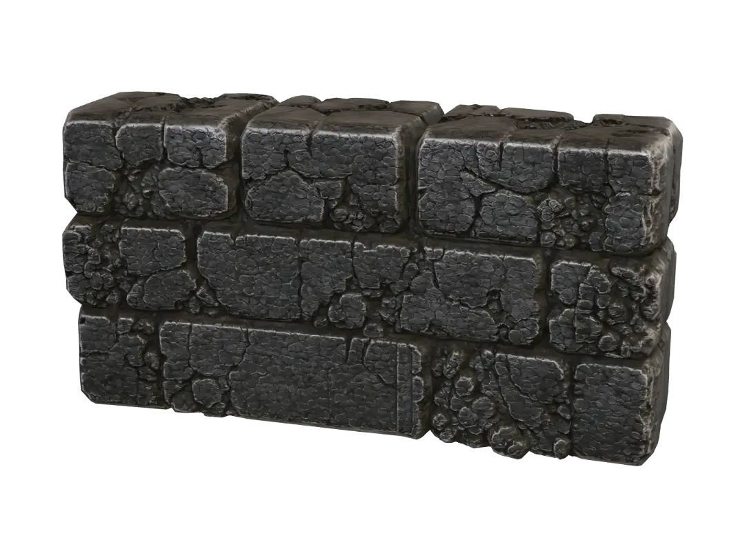 cracked stone - Basalt 3D model, vytvořený pomocí AI