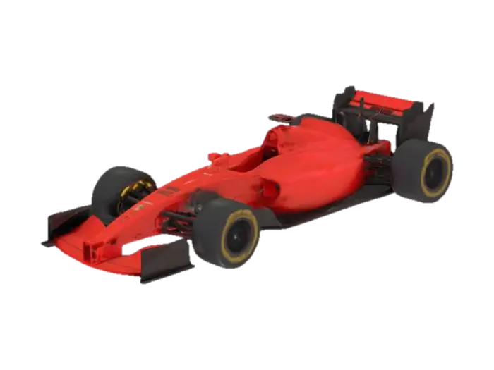 An F1 car - Racecar 3D model, vytvořený pomocí AI