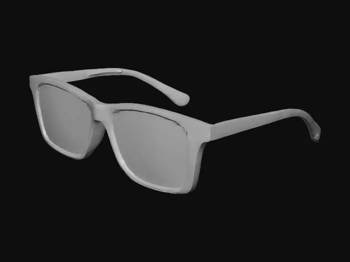 3D model for Black Wayfarer Eyeglasses