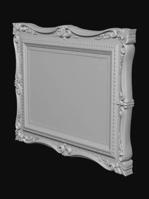 3D model for Generate a generic wooden picture frame featuring the october revolution