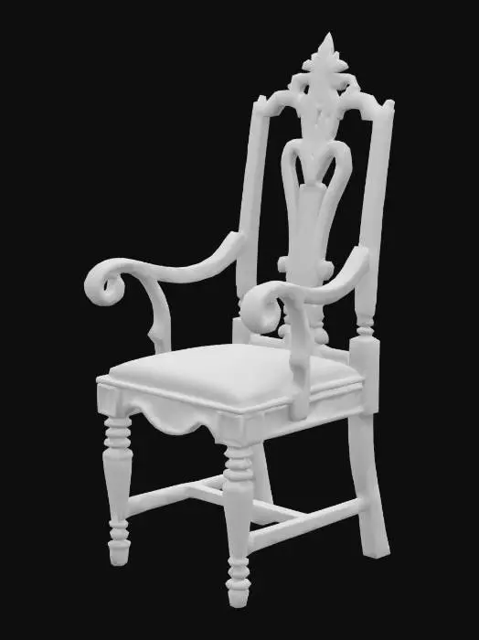 3D model for 18th century wooden chair

