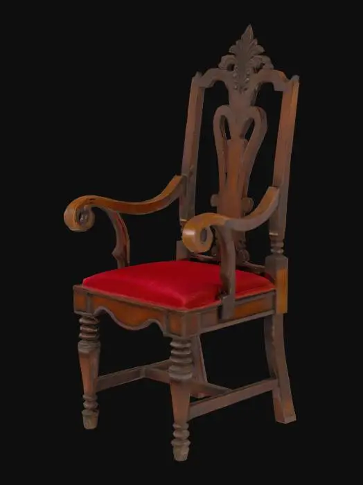 3D model for 18th century wooden chair
