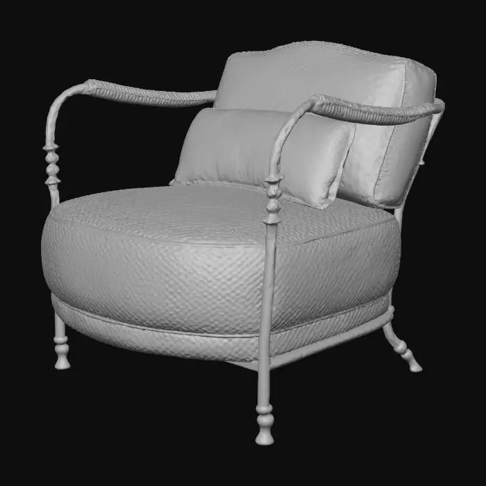 3D model for Cozy Checkered Chair