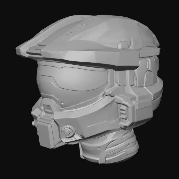3D model for erstelle mir ein 3d modell das man aufsetzen kann von master chief hallo den ersten teil der saga den helm