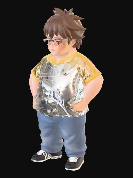 3D model for Determined Hero