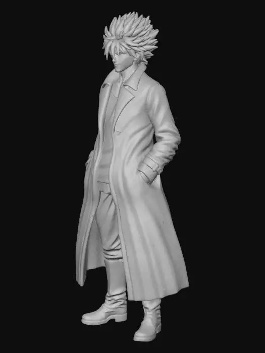 3D model for make an eraser head from hero academy very detail in a stand pose