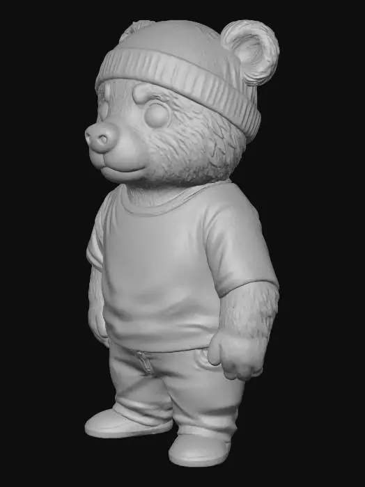 3D model for Bear in a Beanie