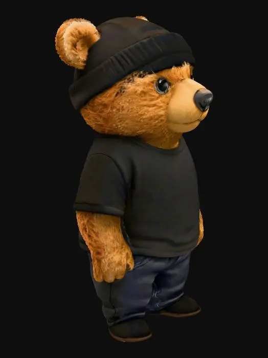 3D model for Bear in a Beanie