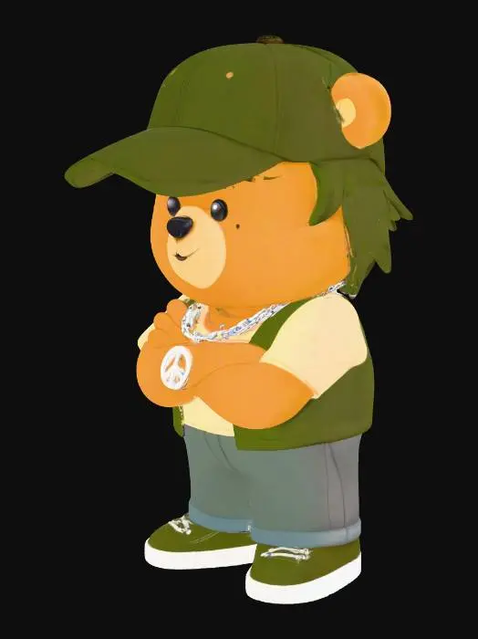 3D model for Hipster Bear