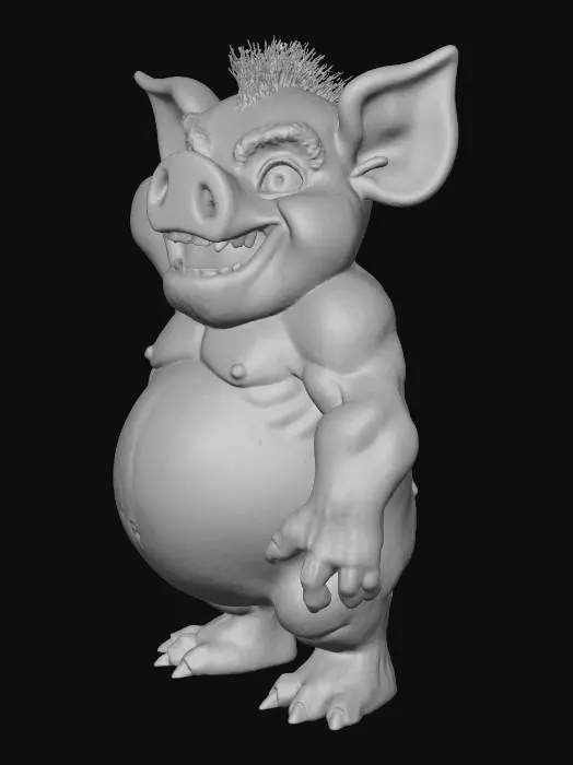 3D model for ogro de aspecto porcino