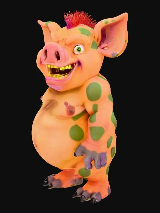 3D model for ogro de aspecto porcino