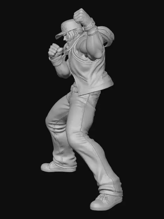 3D model for Perosonaje Terry Bogard de the kings of fighter. Tomar referencia  pose y vestimenta.