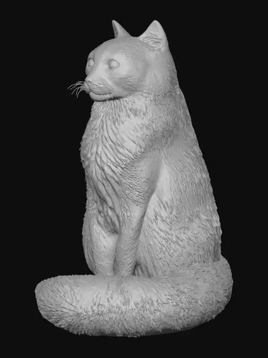 3D model for Copiar lo mas realista posible en los mismos colores. Toma como referencia la foto del gato. Copiarlo al 100%