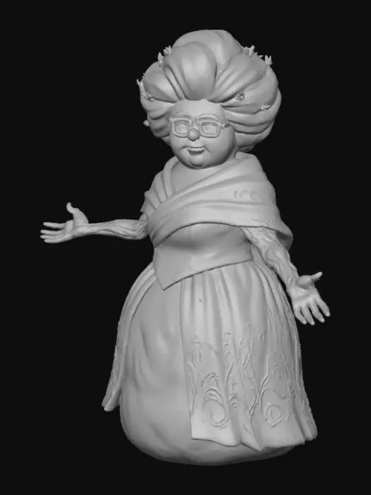 3D model for #Christmas2025#, Toma como refrencia la foto. Conviertelo en un personaje de anime. como un snow woman.  sin abandonar  el estilo snowman estilo jack frost. manten el cuerpo mediano.  lentes. usar ropa femenina.ropa en colores frios. mostrar mas los brazos en textura de madera. tambien favorecer el uso de cabello en forma de nieve . Nariz de zanahoria. Cuerpo entero .