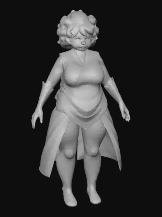 3D model for #Christmas2025#, Toma como refrencia la foto. Conviertelo en un personaje de anime. como un snow woman.  sin abandonar  el estilo snowman estilo jack frost. manten el cuerpo mediano. usar ropa de mujer .ropa en colores frios. mostrar mas los brazos en textura de madera. tambien favorecer el uso de cabello en forma de nieve . Nariz  pequeña en color naranja .Mostrar  Cuerpo entero .