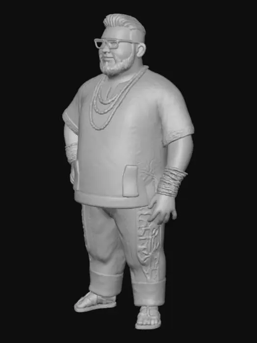 3D model for copia  al personaje de  anime, sin usar poses con los dedos. todo el cuerpo en una imagen. estilo mexicano indigenaa desde el pantalon hasta los accesorios. mostrar el cuerpo entero en la imagen.camisa  en distinto tipo. sin gorra.