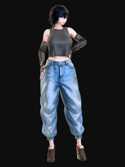 3D model for Confident in Denim