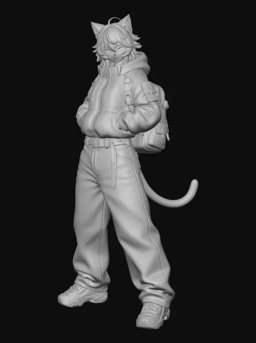 3D model for Cat-Eared Adventurer
