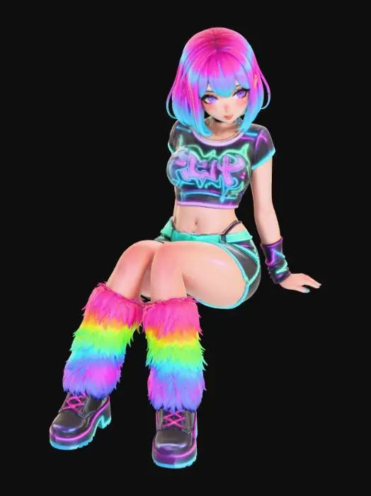 3D model for Neon Vibes in Cyber Chic