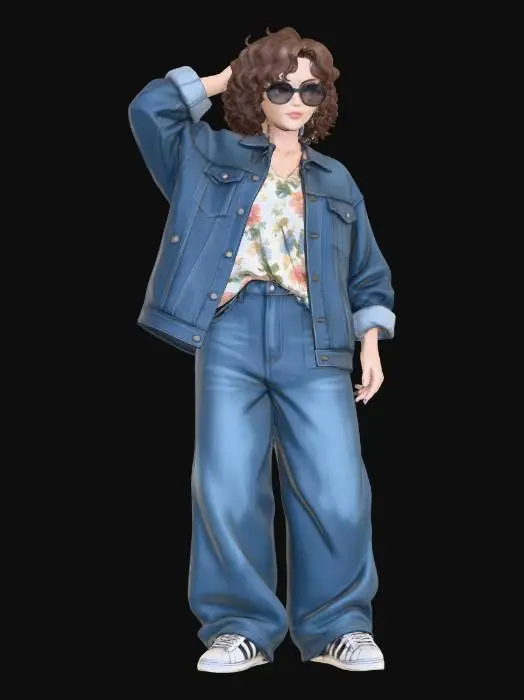 3D model for Retro Denim Flair