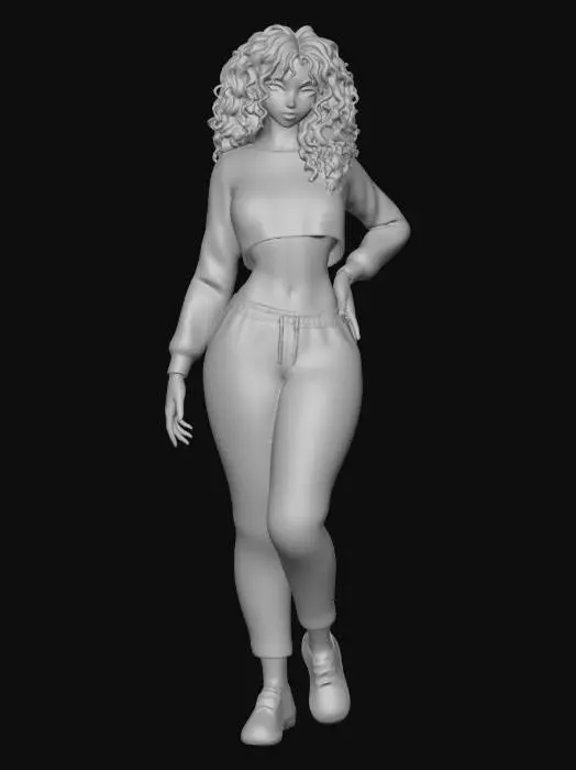 3D model for Curly Sophistication