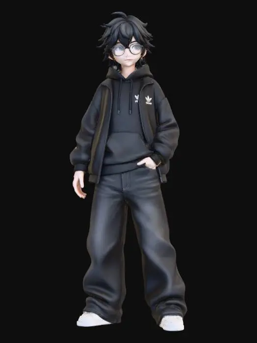 3D model for Anime Style Streetwear