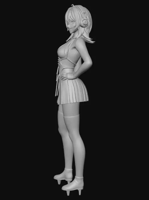 3D model for Headphone Anime Girl