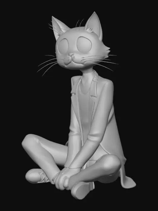 3D model for Valentine Cat in a Hearts Suit