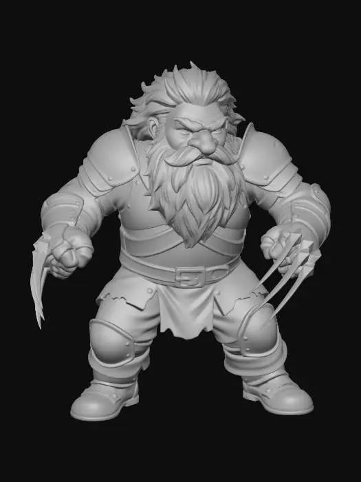 3D model for Redbeard Ironclaw Dwarf