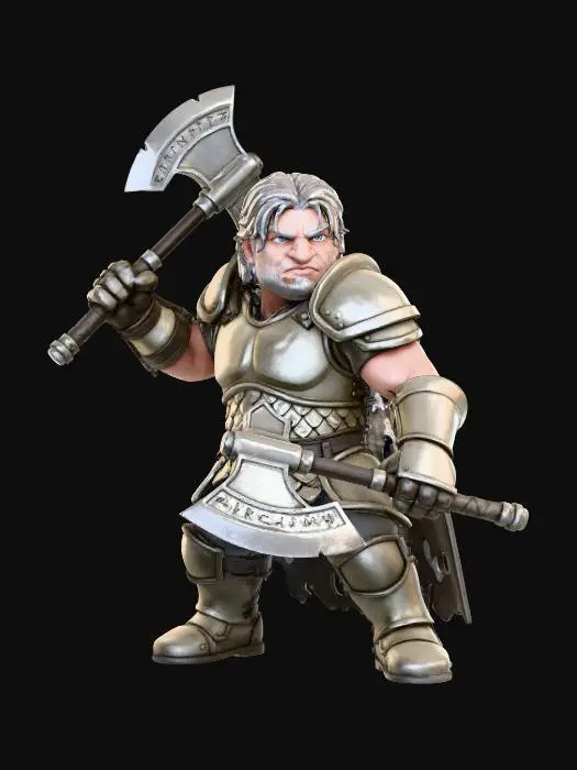 3D model for Greybeard Warlord