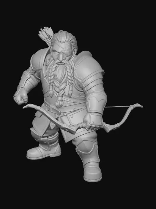 3D model for Crimsonbeard Dwarf Archer