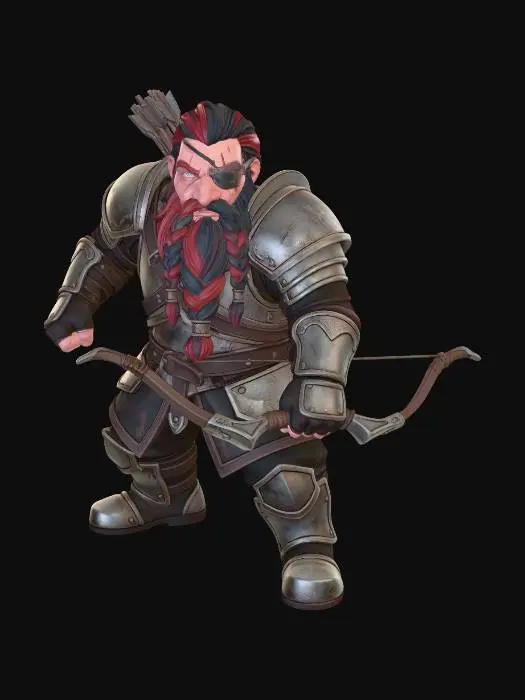 3D model for Crimsonbeard Dwarf Archer
