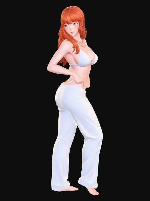 3D model for Crimson Elegance in White