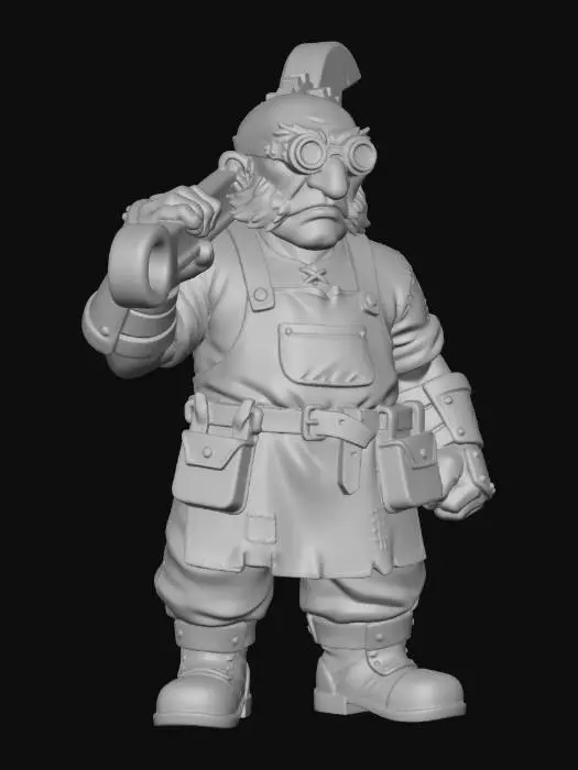 3D model for Wrench-Wielding Blacksmith