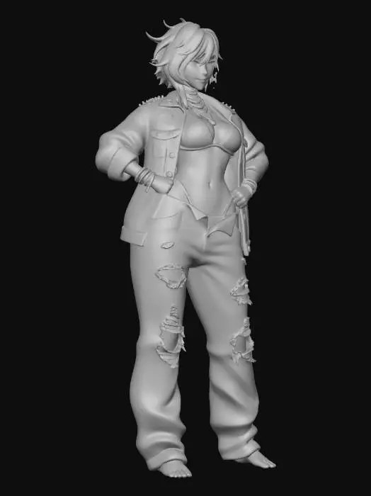 3D model for Neon Punk Rebel