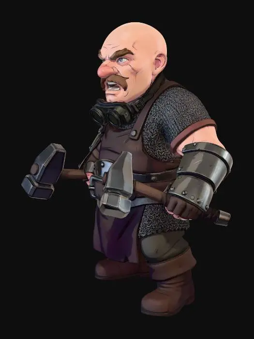 3D model for Dwarven Hammermaster