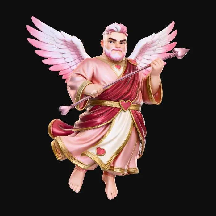 3D model for Valentine Angel with a Heart Spear