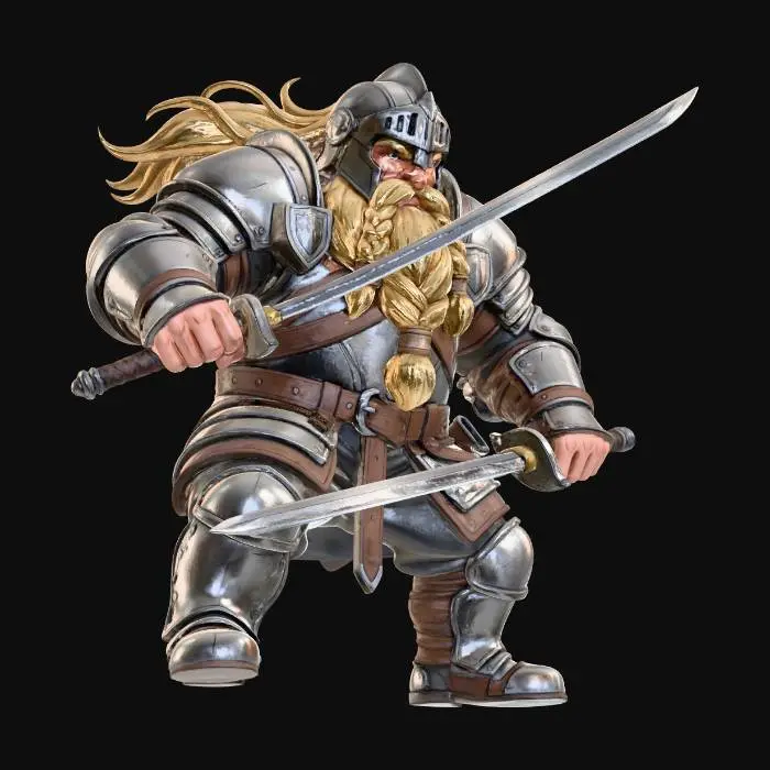 3D model for Twinblade Dwarf