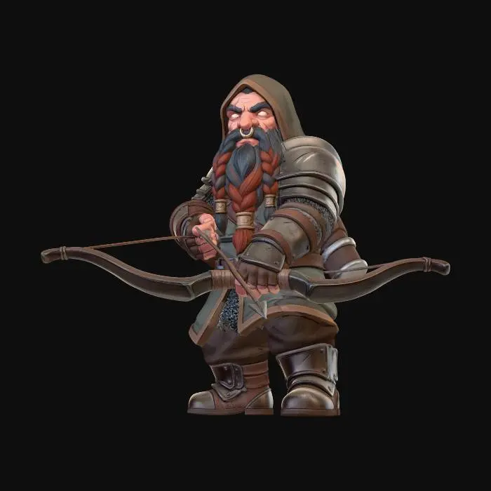 3D model for Ironbraid Dwarf Archer