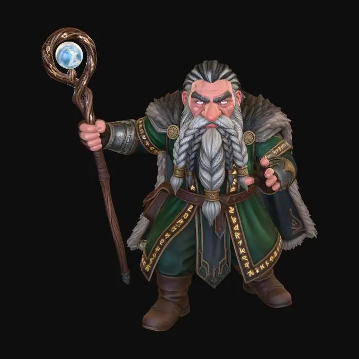 3D model for Runebound Dwarf Archmage