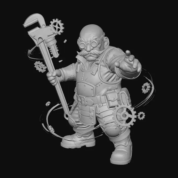 3D model for Gearbound Dwarf Smith