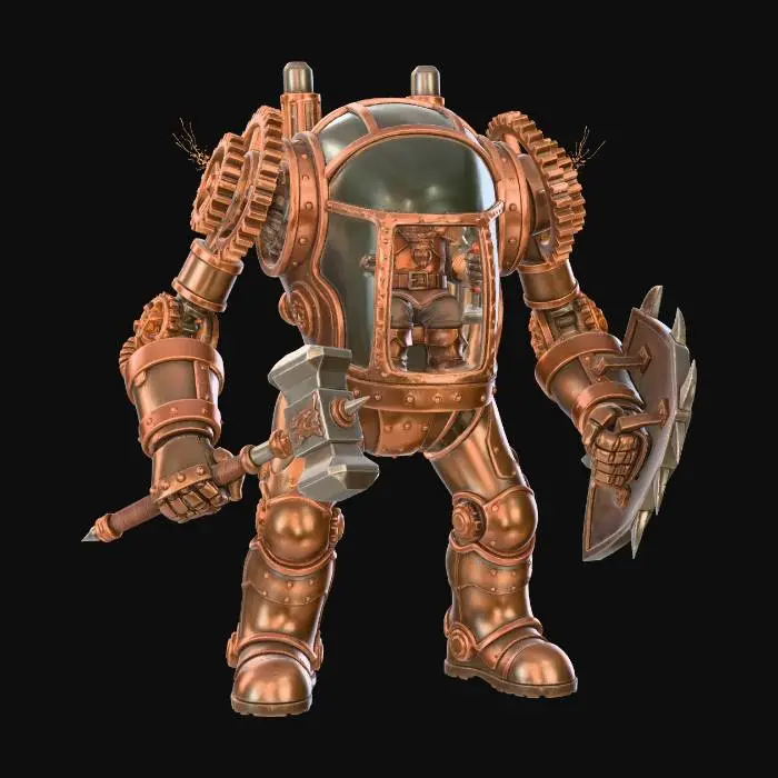 3D model for Copperbound Dwarven Juggernaut