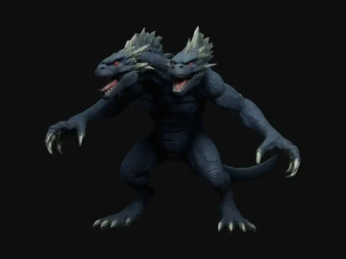3D model for dual head very detail monster
