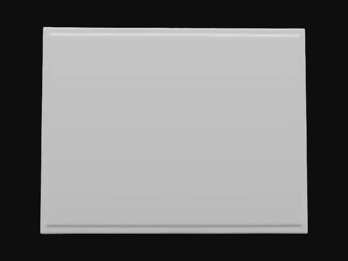 3D model for A rectangular canvas for painting, slightly stretched over a wooden frame. The edges are slightly raised, mimicking the depth of a real canvas. The backside shows a wooden stretcher frame, while the front is blank and smooth, ready for painting