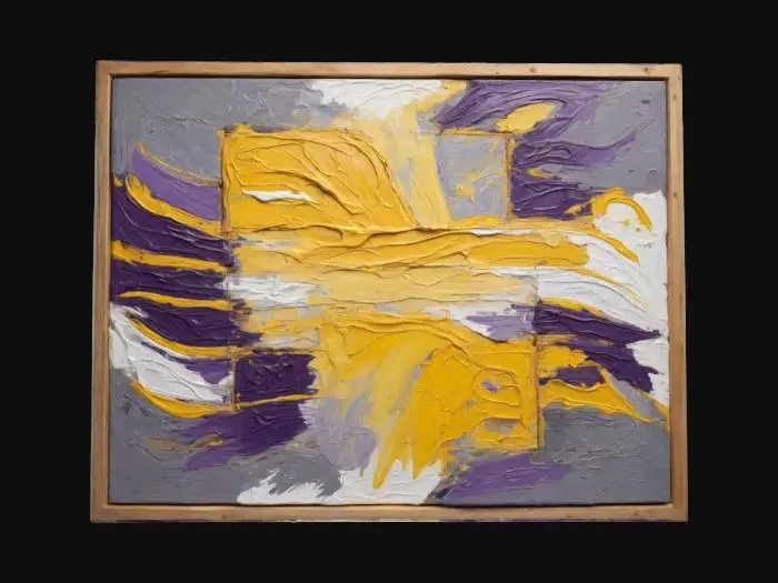 3D model for A rectangular canvas for painting, slightly stretched over a wooden frame. The edges are slightly raised, mimicking the depth of a real canvas. The backside shows a wooden stretcher frame, while the front is blank and smooth, ready for painting