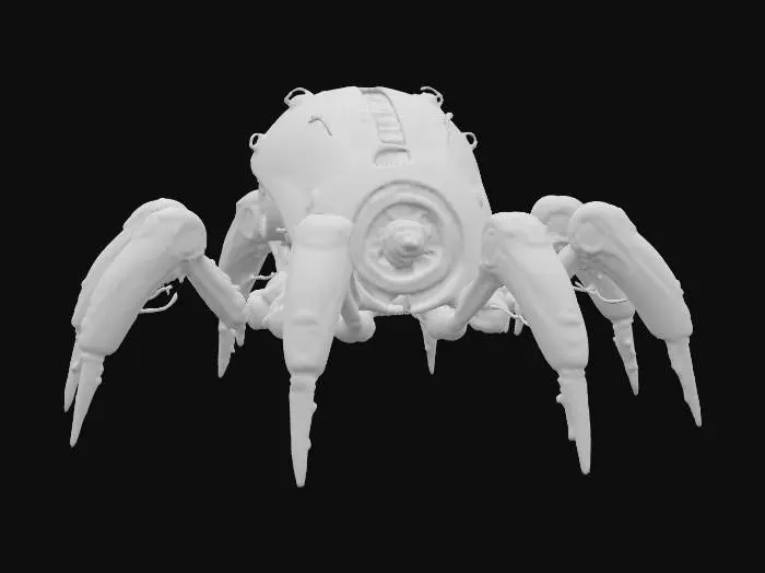 3D model for Crimson Mechano-Crawler, #PBR#